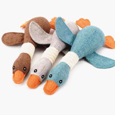 Goose Sound Molar Training Educational Squeaky Toys Dog Plush Pet Toy